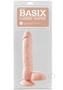 Basix Rubber Works Dong With Suction Cup 9in - Vanilla