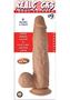 Realcocks Dual Layered #9 Bendable Thick Dildo 9in - Caramel